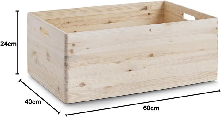 Zeller 13144 Allzweckkiste, Nadelholz, 60 x 40 x 24 cm, Sonstige, 60 x 40 x 24 cm