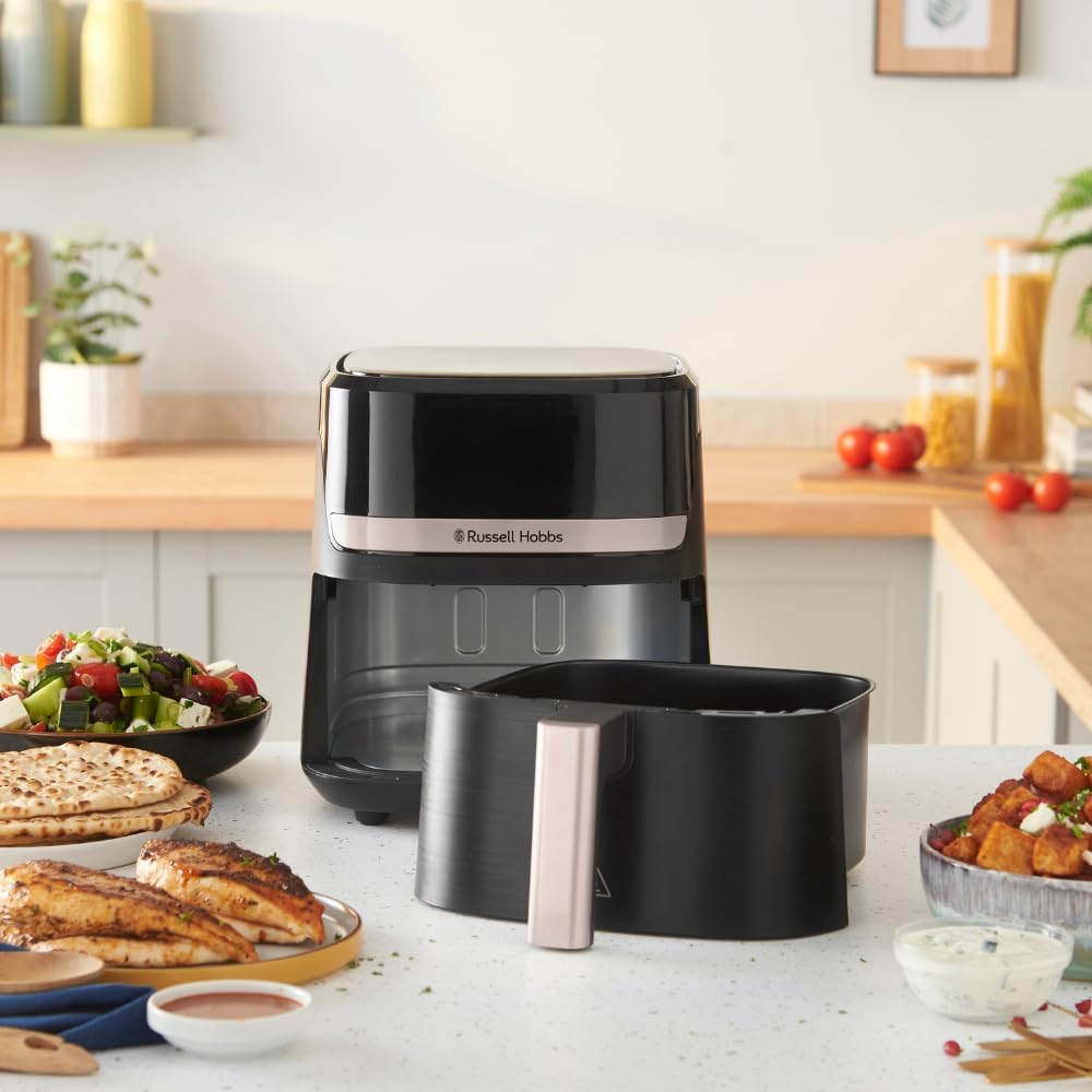 Russell Hobbs Heissluftfritteuse L 4,3L Rapid AirFryer [sehr kleines Gehäuse, sehr leise, 9 Programm