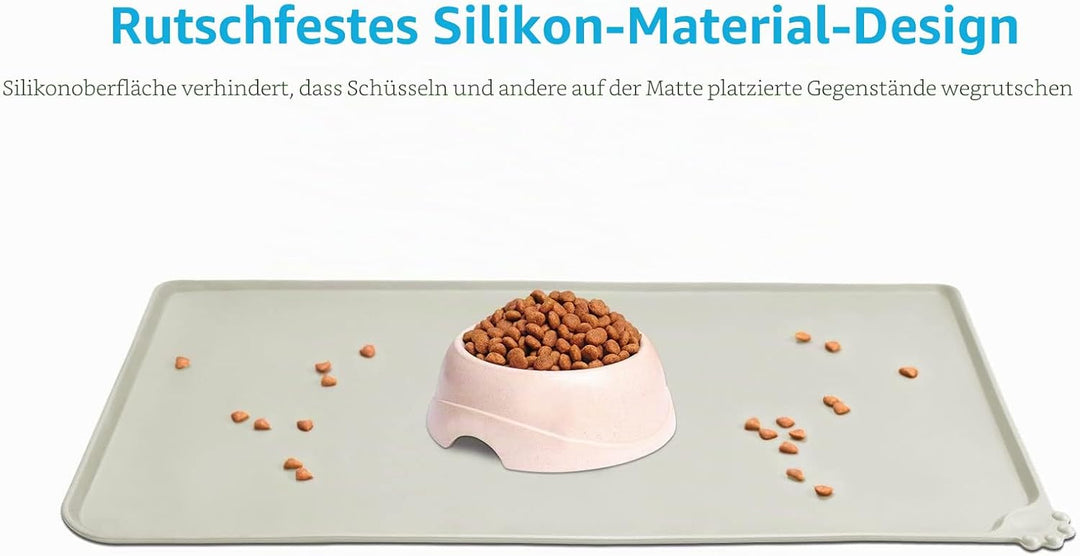 AUDWUD Silikon wasserdicht Hund und Katze Haustier Fütterung Matte,Anti-Rutsch-Tiernapf Matte,Hausti