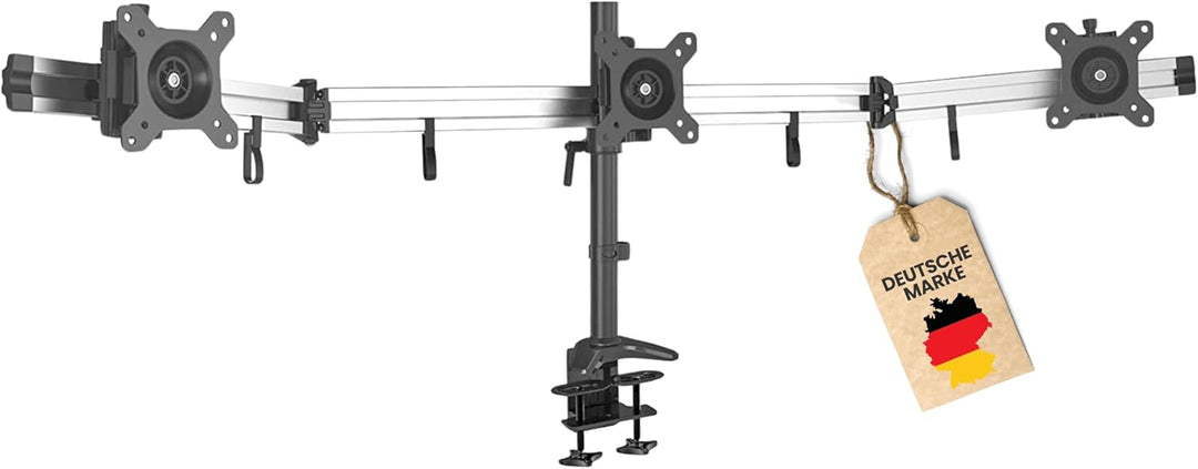HFTEK 3-Fach-Monitorarm - Tischhalterung für Bildschirme von 15 – 27 Zoll mit VESA 75/100 (MP230C-L)