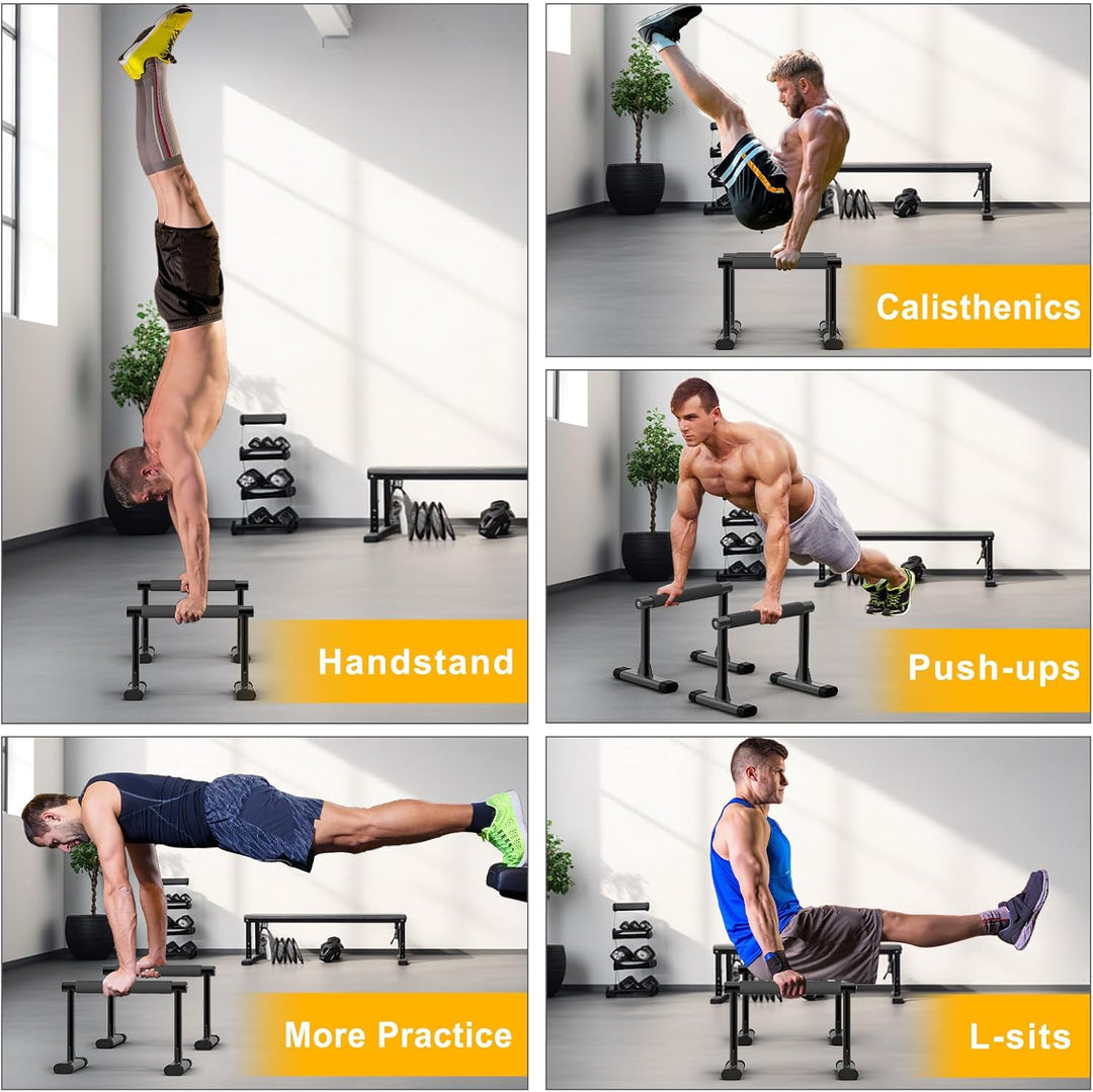 Kipika Parallettes Bars, Push-Up-Bars und Dip-Bar mit komfortablen, dicken Griffen, wackelfreie Fitn