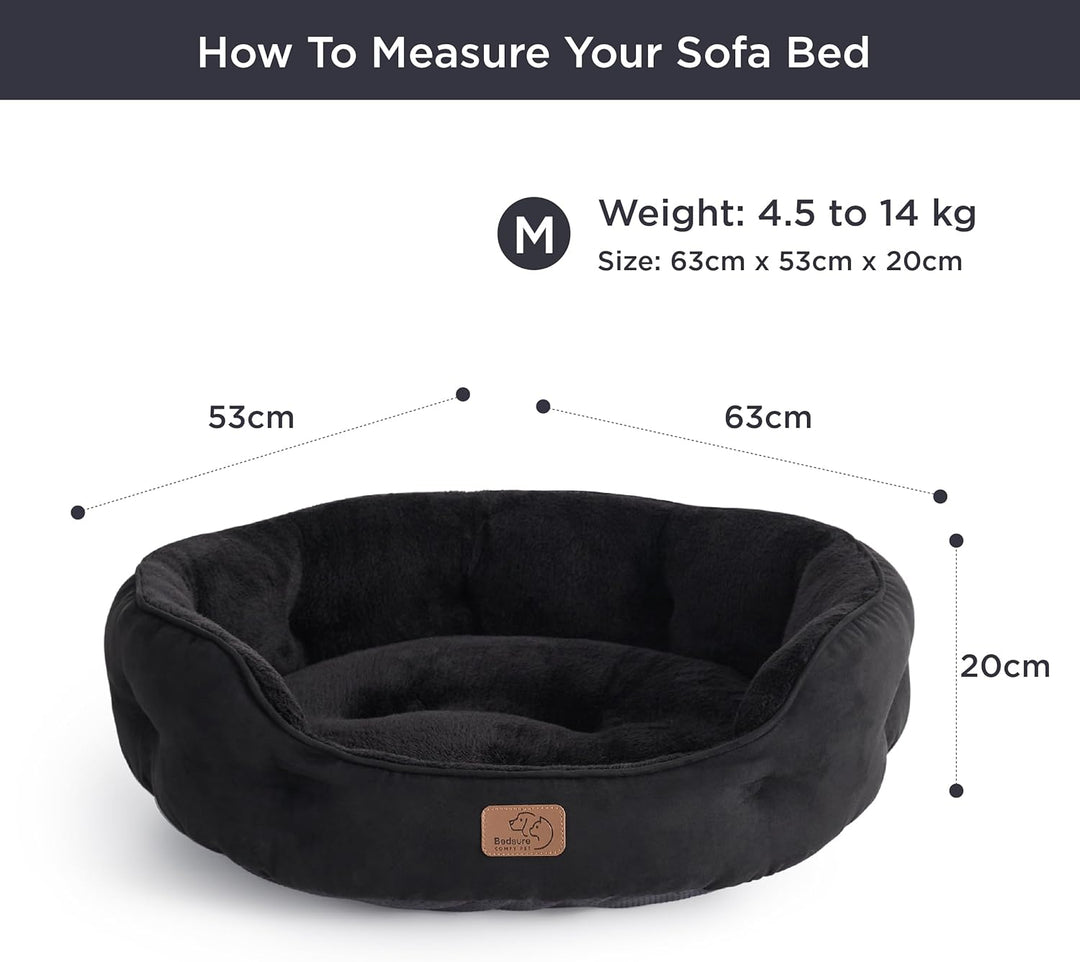 Bedsure Katzenbett waschbar Katzen Bettchen - 63x53x20cm Katzen Bett mit Zweiseitig Innenkissen Katz