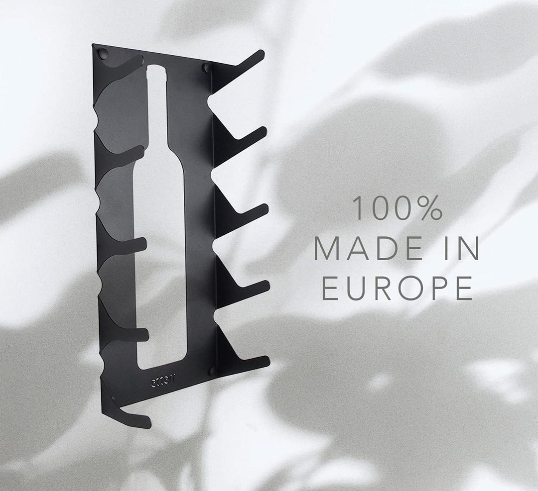 Weinregal aus Stahl für alle Arten von Weinen, mit Wandanker und Zierleisten. (2 x Schwarz), 2 X Sch