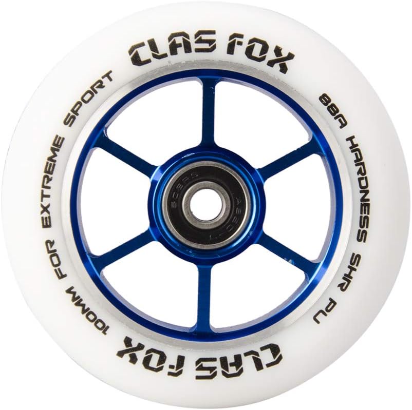 CLAS FOX Pro Stunt Scooter Rollen Roller Räder Wheels 100mm EIN Paar mit ABEC-9 Kugellager CNC Metal