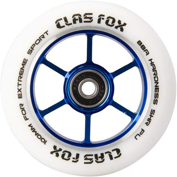 CLAS FOX Pro Stunt Scooter Rollen Roller Räder Wheels 100mm EIN Paar mit ABEC-9 Kugellager CNC Metal