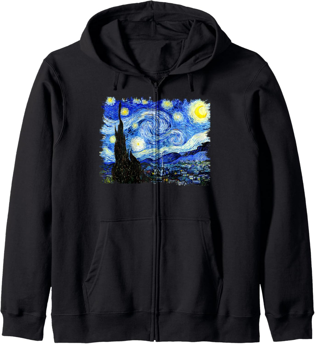 Van Gogh Sternennacht Berühmte Klassische Kunst Stilvoll Kapuzenjacke