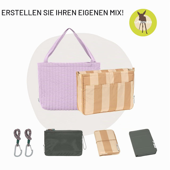 LÄSSIG Baby Kinderwagenorganizer Taschenorganizer inkl. Kinderwagenbefestigung und Schultergurt/Casu