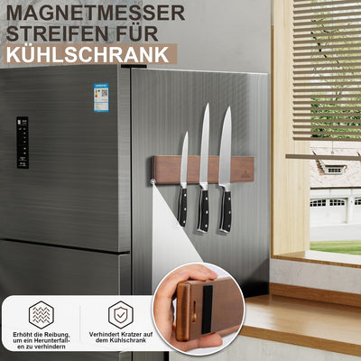 ENOKING 26cm Magnetleiste Messer Selbstklebend, Messer Magnetleiste mit Extra Starkem Magnet, Messer