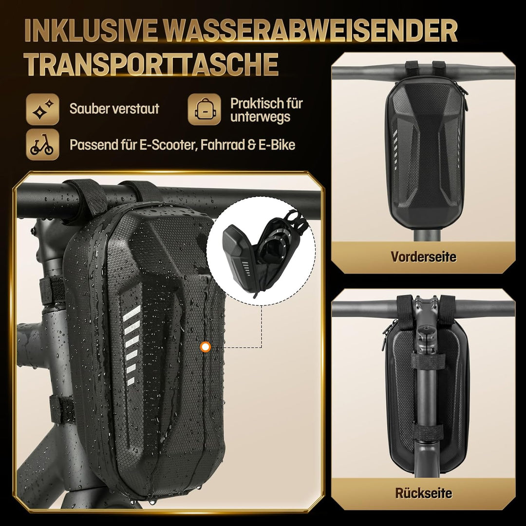 E Scooter Schloss mit Zahlenschloss, 90cm Kettenschloss mit Tasche, Handschellenschloss für E Roller