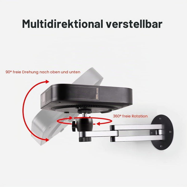 Liboer Faltbare Projektor-Wandhalterung, universell, verstellbar, Deckenwand-Projektorhalterung, Stä