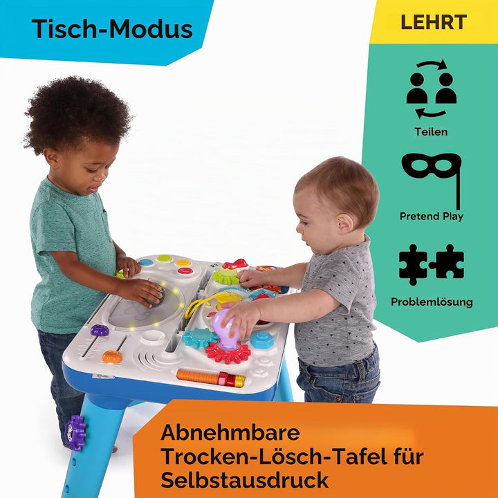 Baby Einstein, Curiosity Table Spieltisch mit 65 Melodien, abnehmbaren Füssen, Lichtern, Zahnrädern