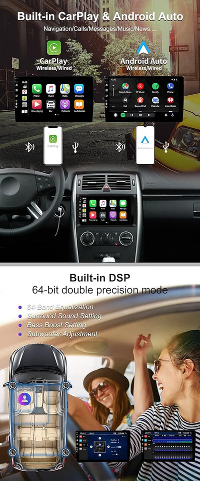 BXLIYER Android 12 IPS Autoradio für W169 W245 B160 B170 B180 B200 W639 Vito Viano W906 Sprinter - E