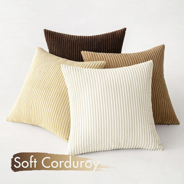 MIULEE Kordsamt Kissenbezug Weiche Kissenhülle Dekorative Sofakissen Quadratische Dekokissen Moderne