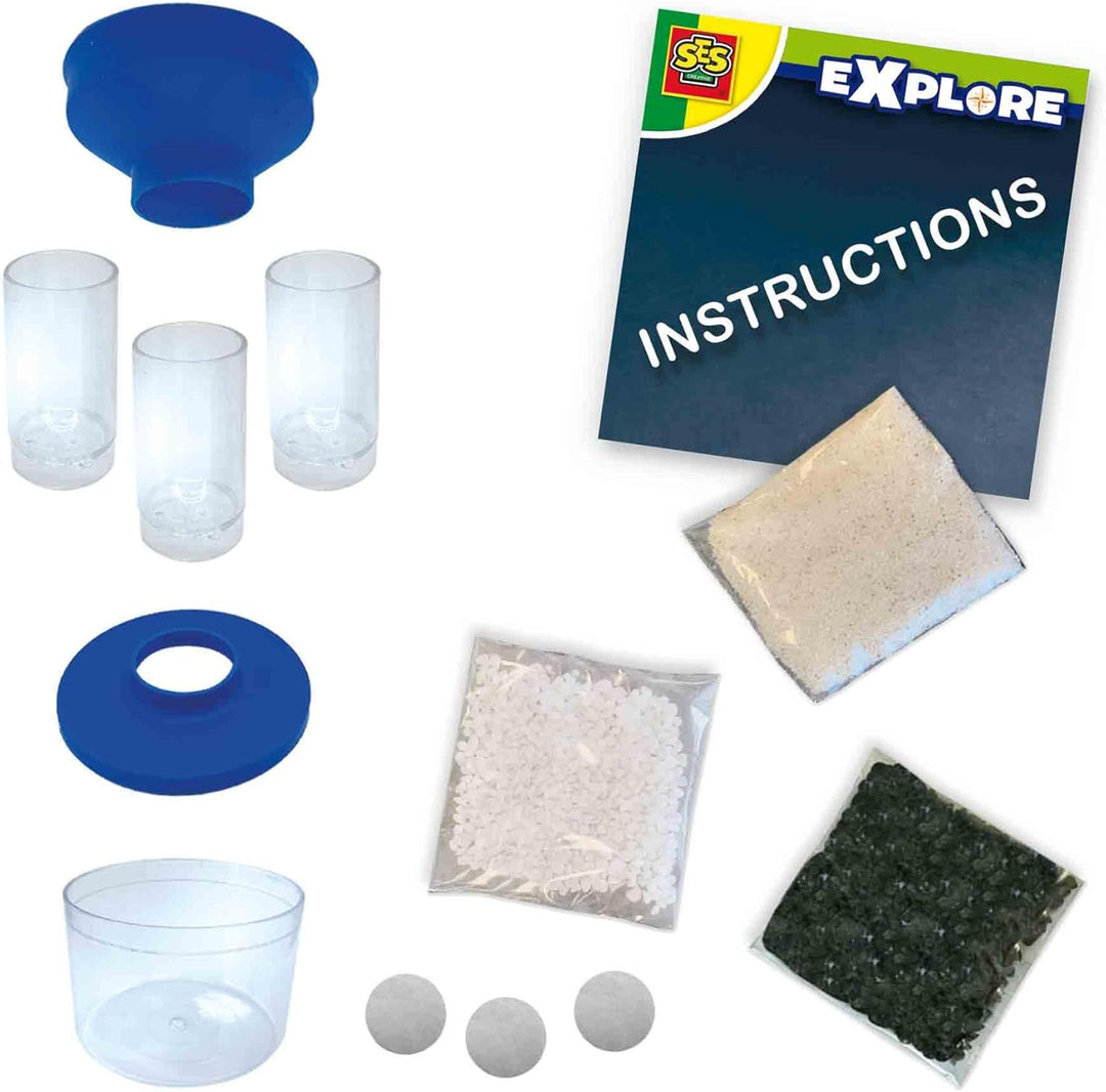 SES Creative 25206 Explorer Wasserfilter, Experimentierset für Kinder, ab 8 Jahren
