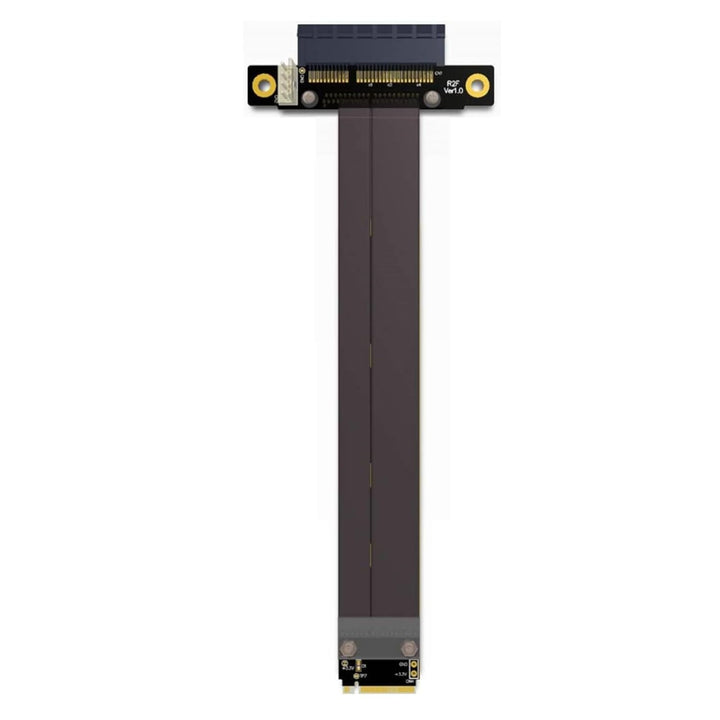 M.2 NGFF NVMe M Key to PCIE 3.0 4X Extension Cable Extender Riser Cable, Black, Straight to Straight
