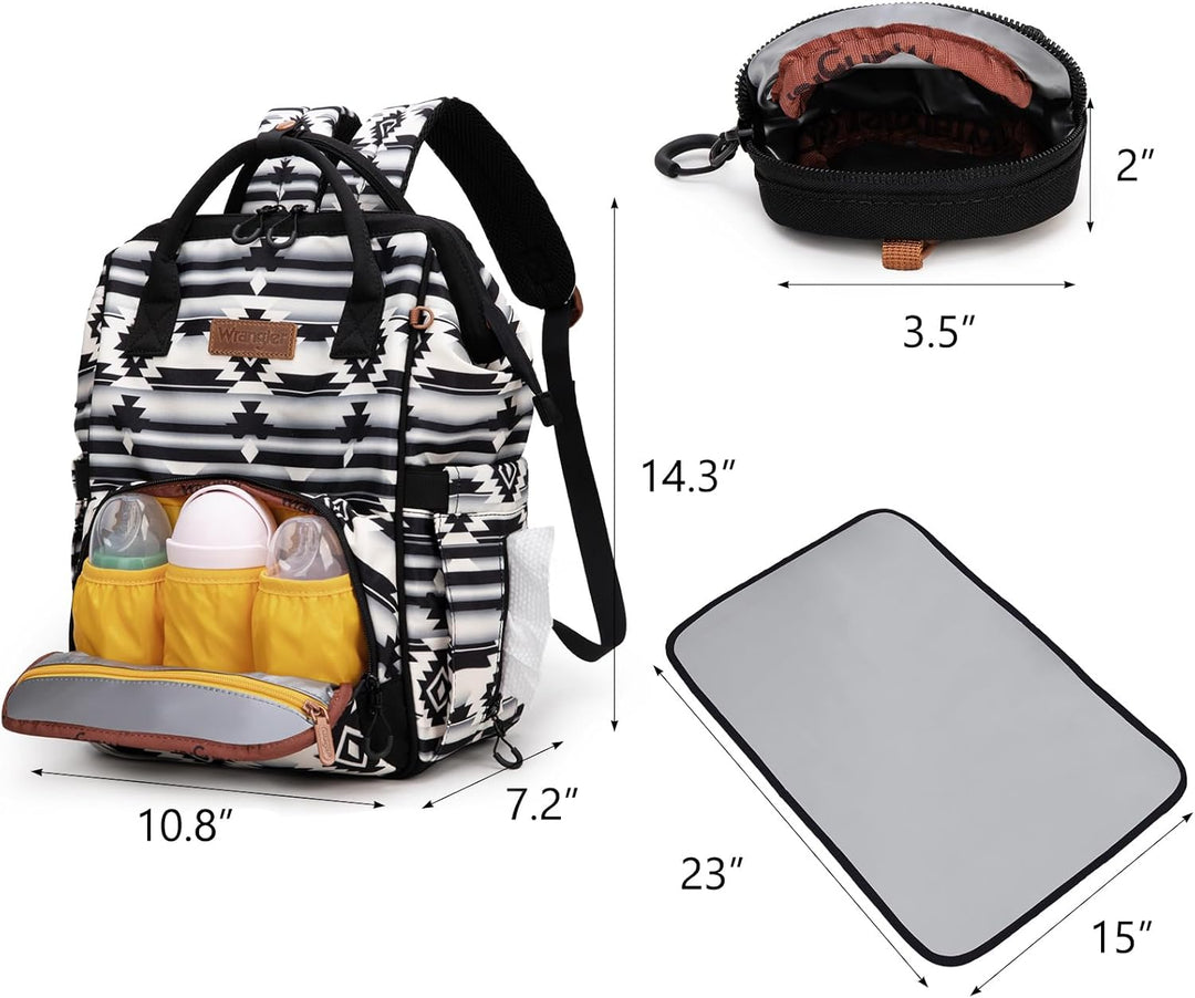 Montana West Wrangler Wickeltasche, Rucksack, Aztekenmuster, Reiserucksack, Geldbörsen, Western-Mult