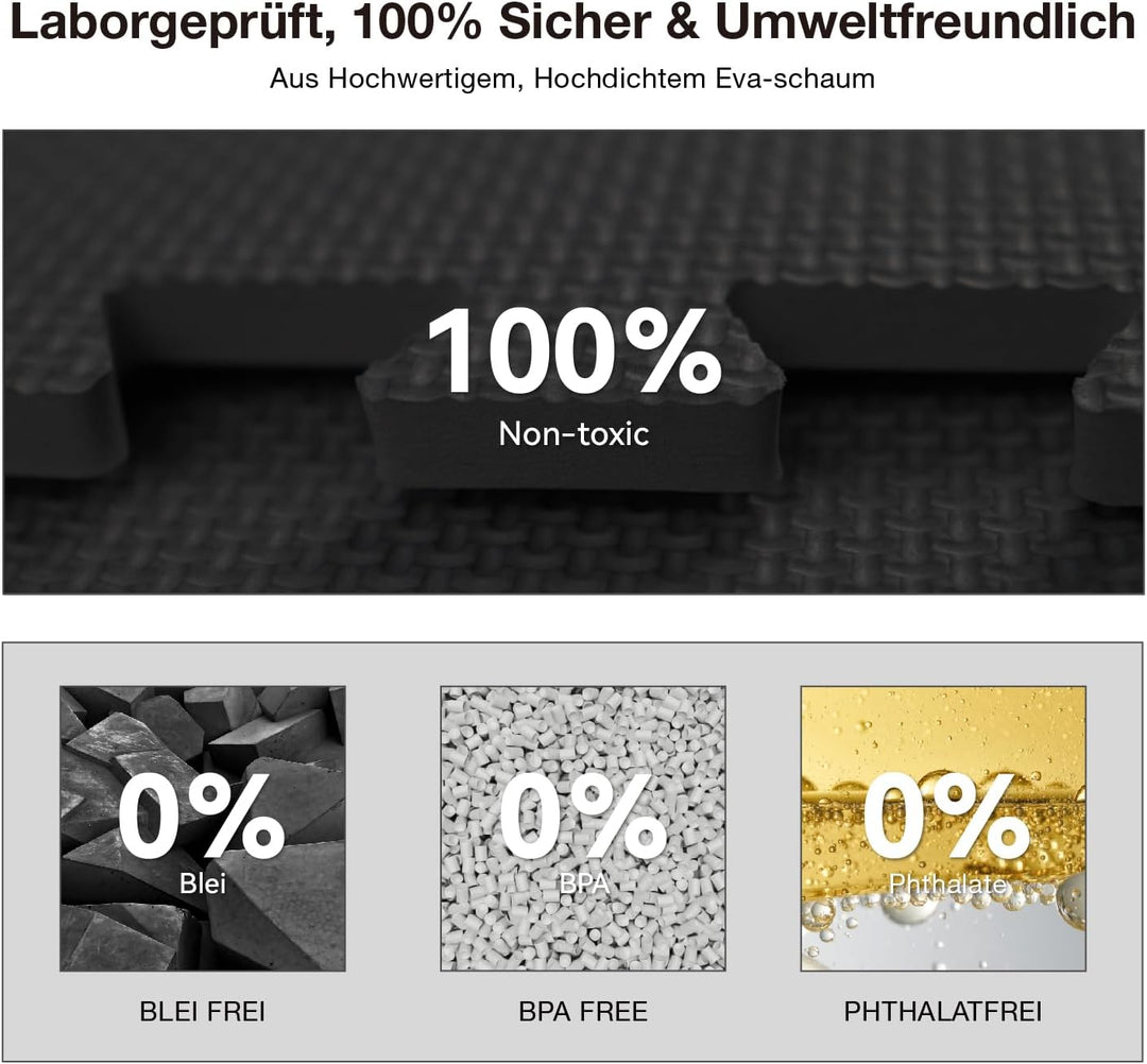 AIRHOP Bodenschutzmatte Fitness Matte Extra Dicke Bodenmatten, rutschfeste Schutzmatten Fitnessraum,