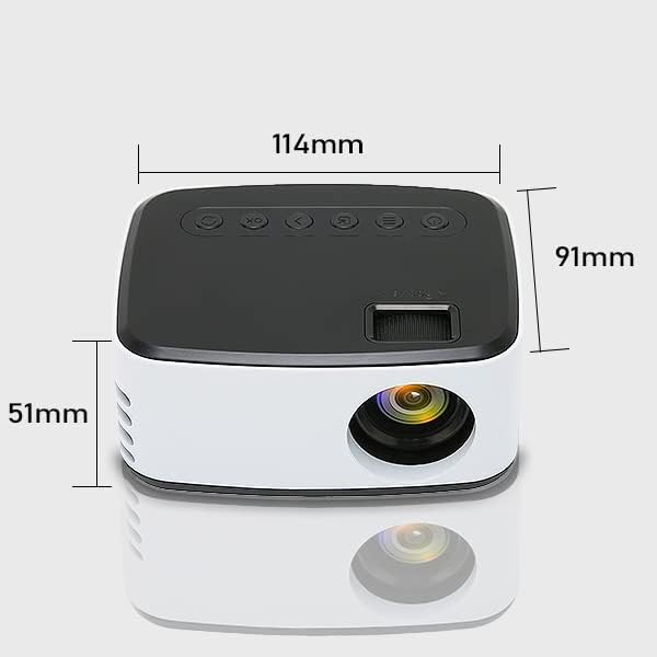 Kabelloser Mini Projektor, 1080P Wifi Projektor, kabelloser Projektor mit eingebauten Lautsprechern,
