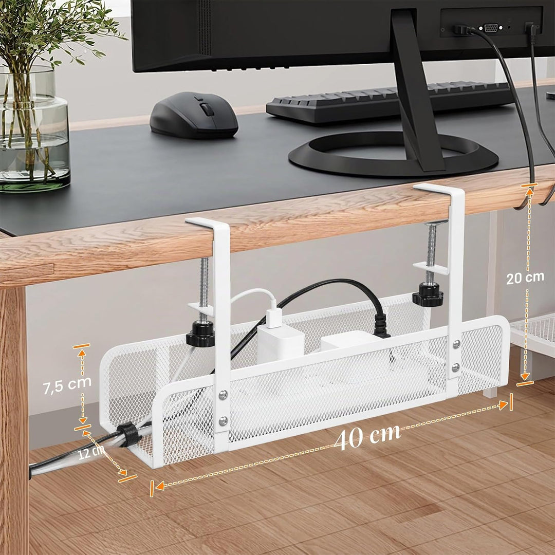 Kabelkanal Schreibtisch Ohne Bohren, 2 Stück Kabelmanagement Schreibtisch Kabelhalter Kabel Organize