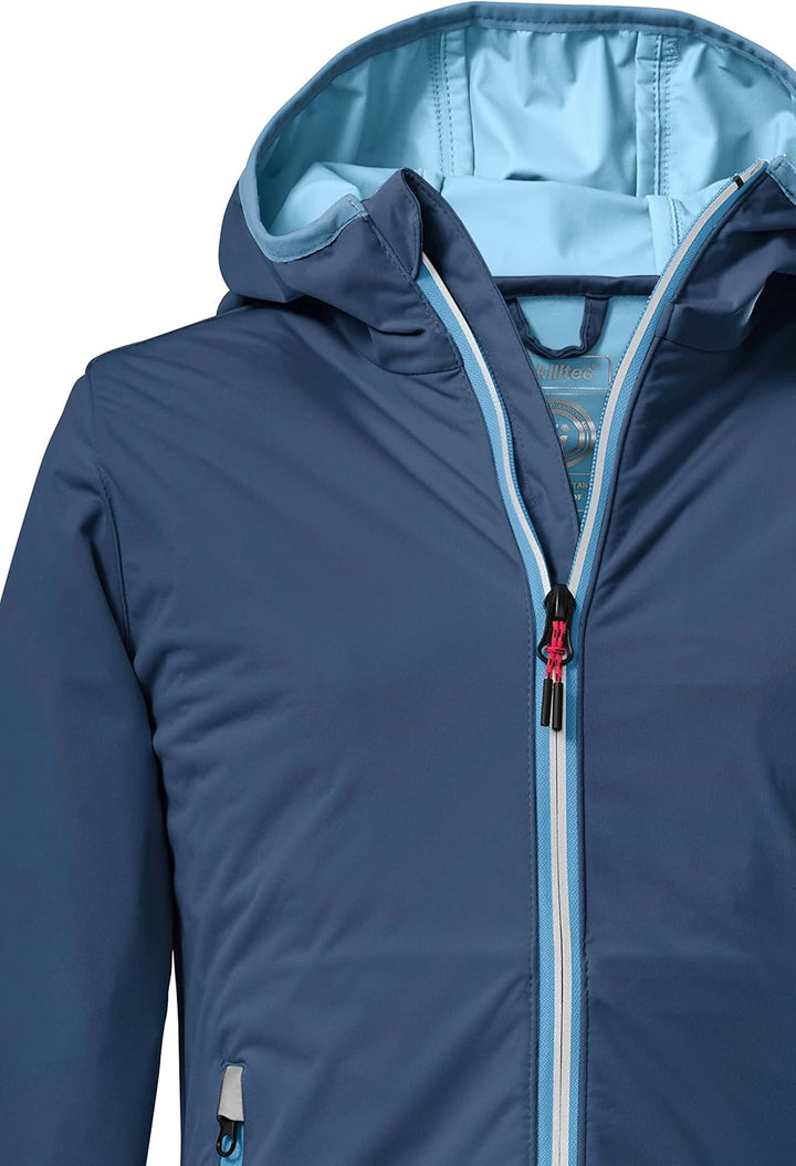 Killtec Mädchen Kos 229 Grls Jckt 2-Lagen-Funktionsjacke/Outdoorjacke mit Kapuze, packbar 116 dunkel