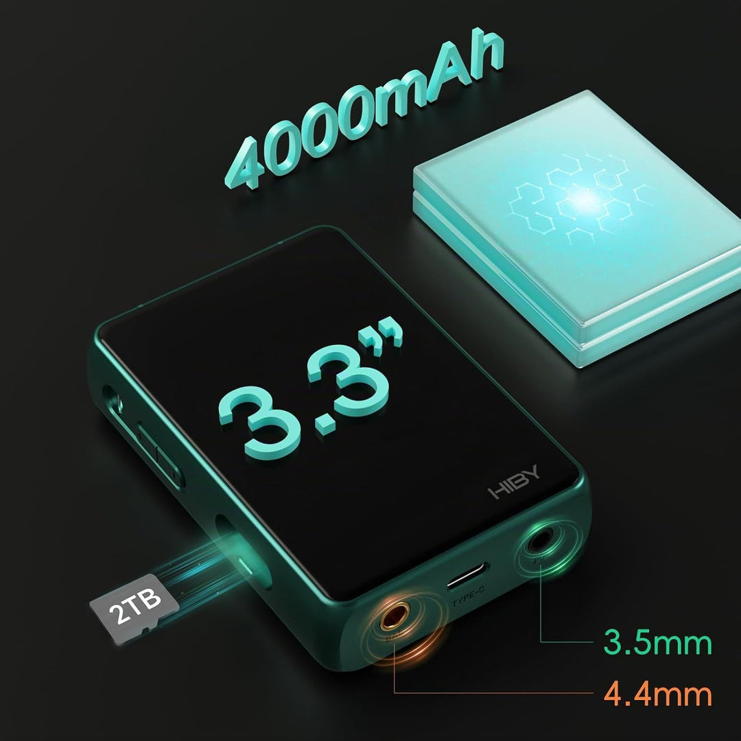 HiBy R3 PROII Musik-Player Qobuz Tidal Player MQA 8X DSD256native Hi-Res Audio zertifizierter MP3-Pl