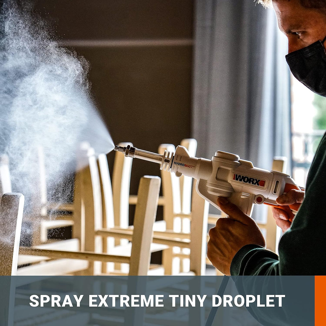 WORX WP650E Hydroshot Akku Drucksprühgerät 20V mit feinem Sprühnebel und 1L Flaschentank – inkl. 2Ah