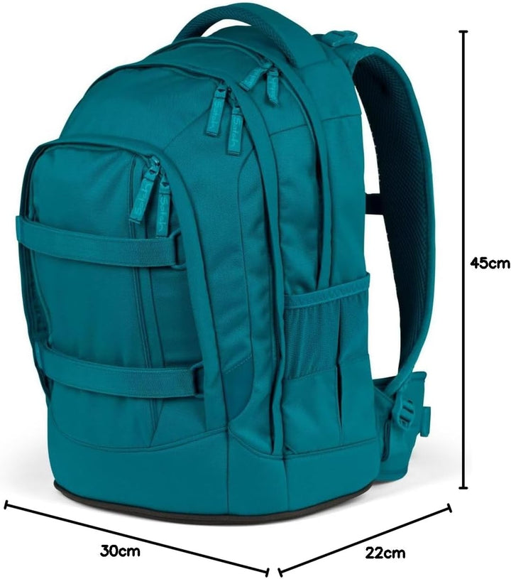 Satch Pack Schulrucksack Set 2tlg. inkl. Pencil Sider (Deep Petrol), Deep Petrol