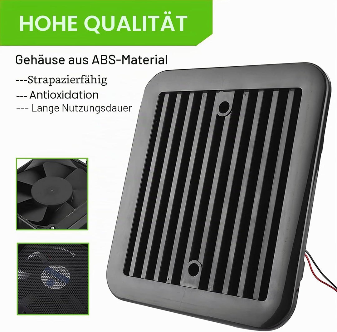 AUTOXBERT Lüftungsventilator für Wohnwagen, 2,4W 12V Lüftungsventilator geräuscharmes Lüftungsgebläs