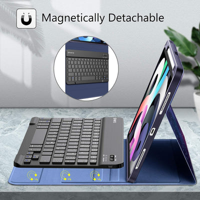 Fintie Tastatur Hülle für iPad Air 5 2022 / iPad Air 4 2020 10.9 Zoll, Schutzhülle mit TPU Rückschal