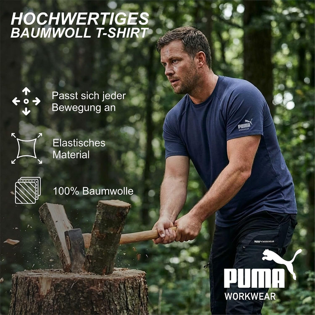 PUMA Workwear Herren Shirt aus 100% Baumwolle - Strapazierfähiges und atmungsaktives Gewebe - Bequem