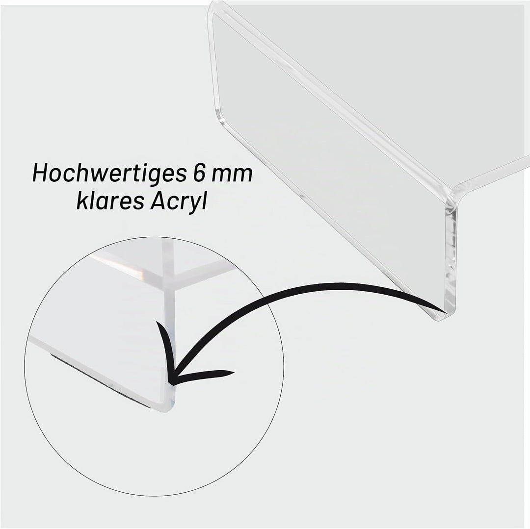 Desq Acryl Monitorständer Höhe 7 cm Dutch Design, 1539, transparent Standard, Standard