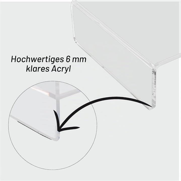 Desq Acryl Monitorständer Höhe 7 cm Dutch Design, 1539, transparent Standard, Standard