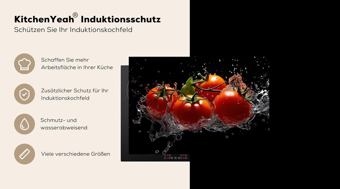 KitchenYeah© Herdabdeckplatte Einteilig Abdeckplatten Cerankochfeld Abdeckung Ceranfeld Herdplattena
