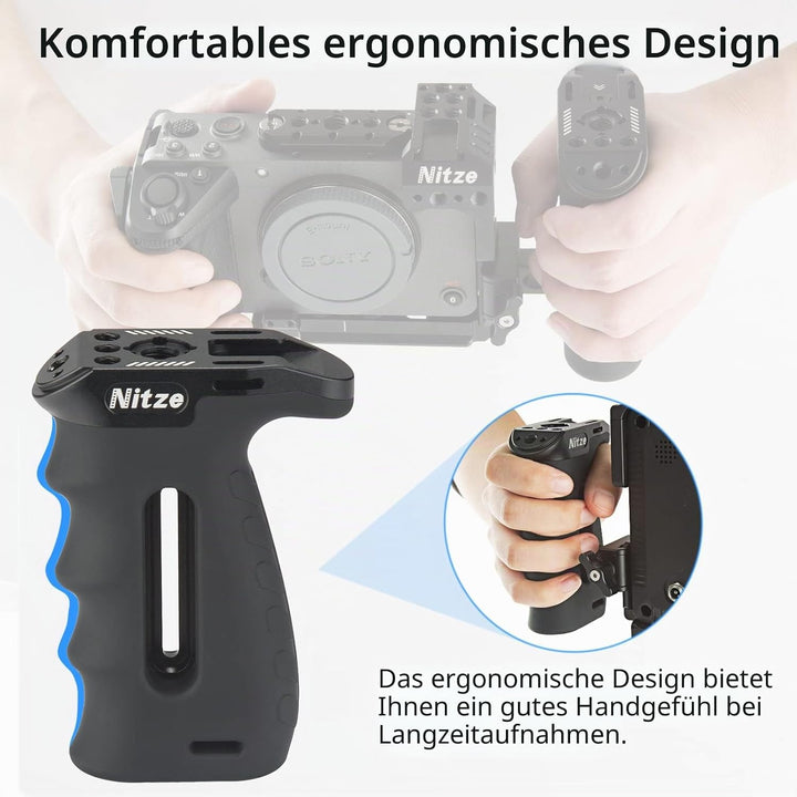 Nitze Side Handle NATO Clamp, Seitengriff mit NATO-Klemme für Linke Oder Rechte Hand, Mini Side Grip