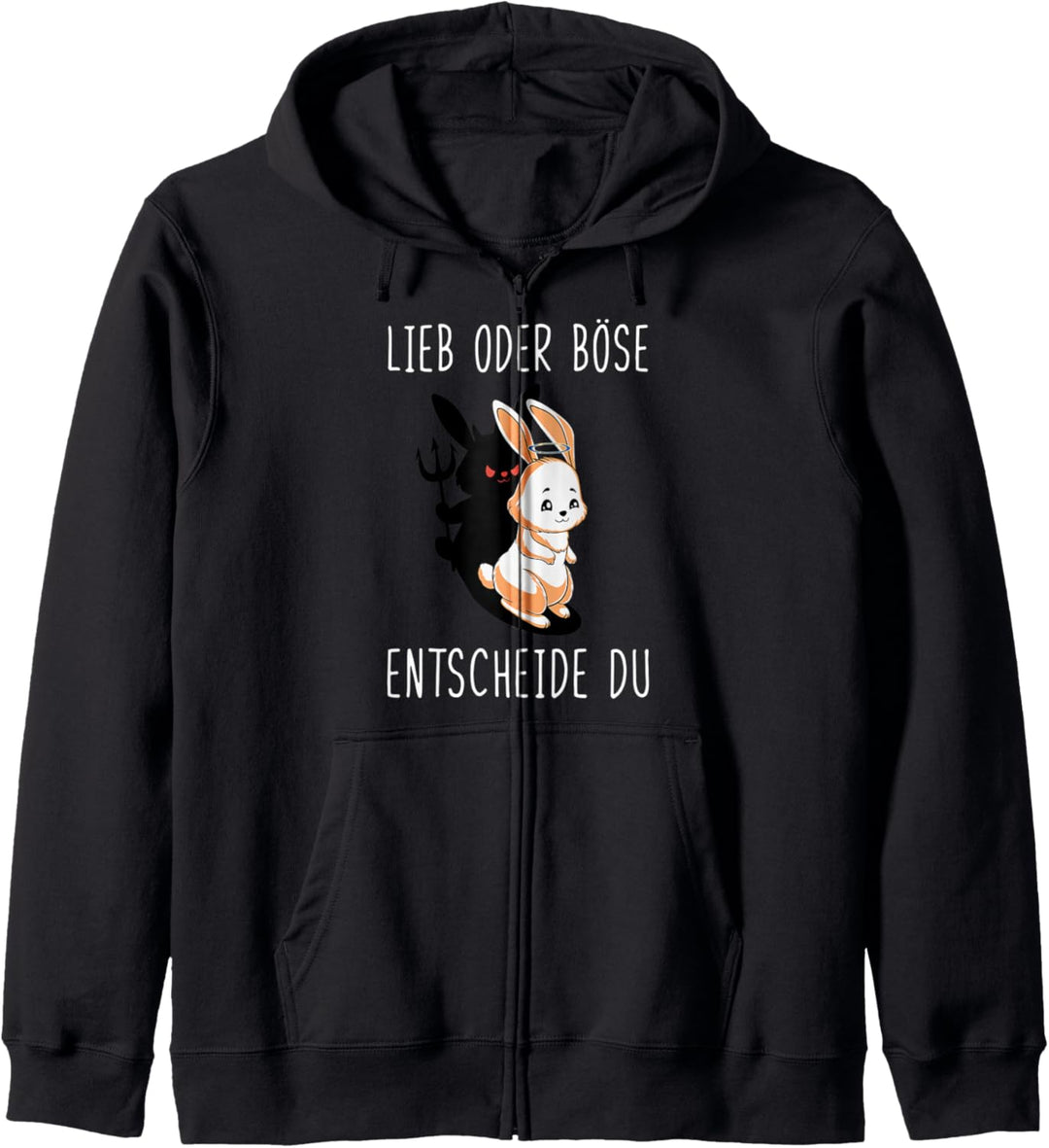 Böses Hasi Lieb Oder Böse Entscheide Du Kapuzenjacke
