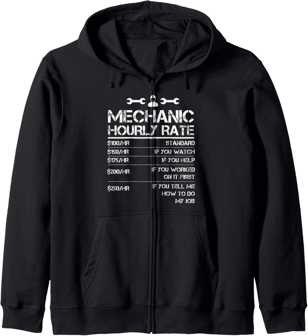 Mechaniker Shirt Stundensatz lustig Mechanic Shirt Kapuzenjacke