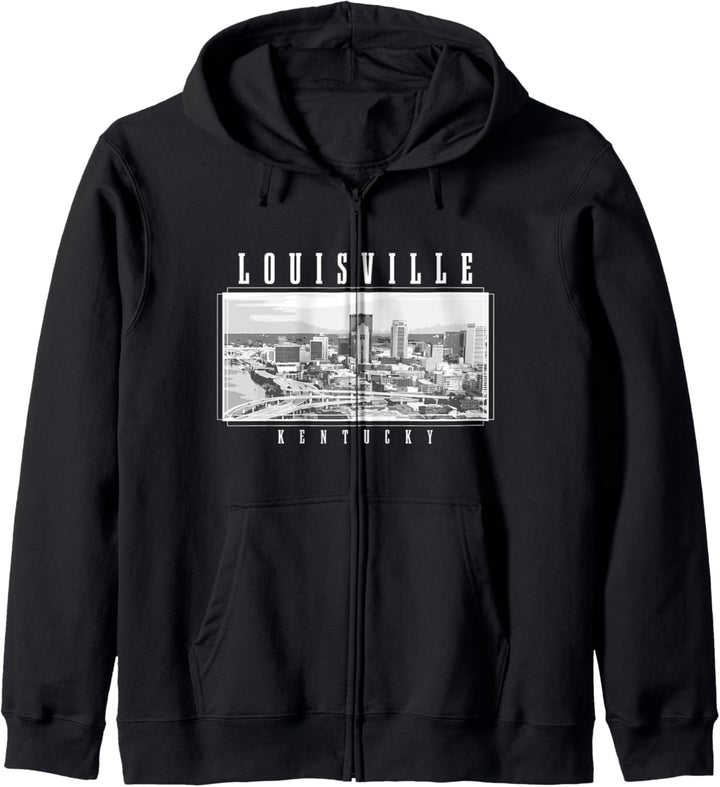 Louisville Kentucky Vintage Souvenir Skyline USA Kapuzenjacke