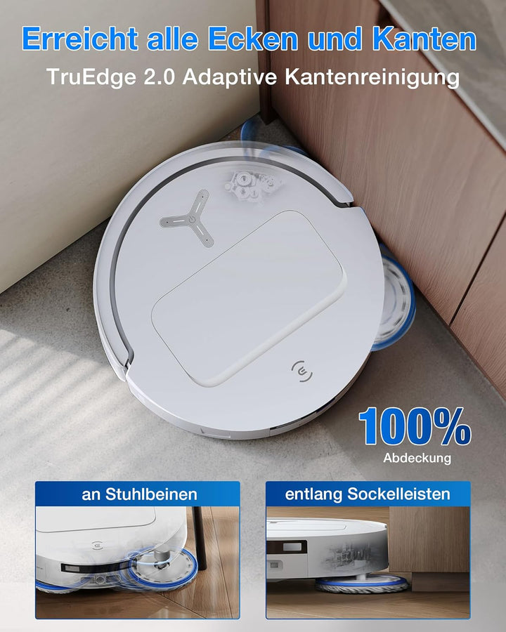 ECOVACS DEEBOT T50 Omni Gen3 Saugroboter mit Wischfunktion, 25.000 Pa, ZeroTangle 3.0, AIVI 3D 2.0,