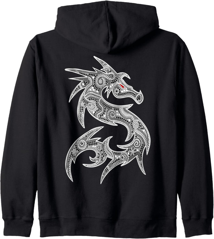FANTASY DRAGON - dot painting art 1 - Fan Fun Kapuzenjacke