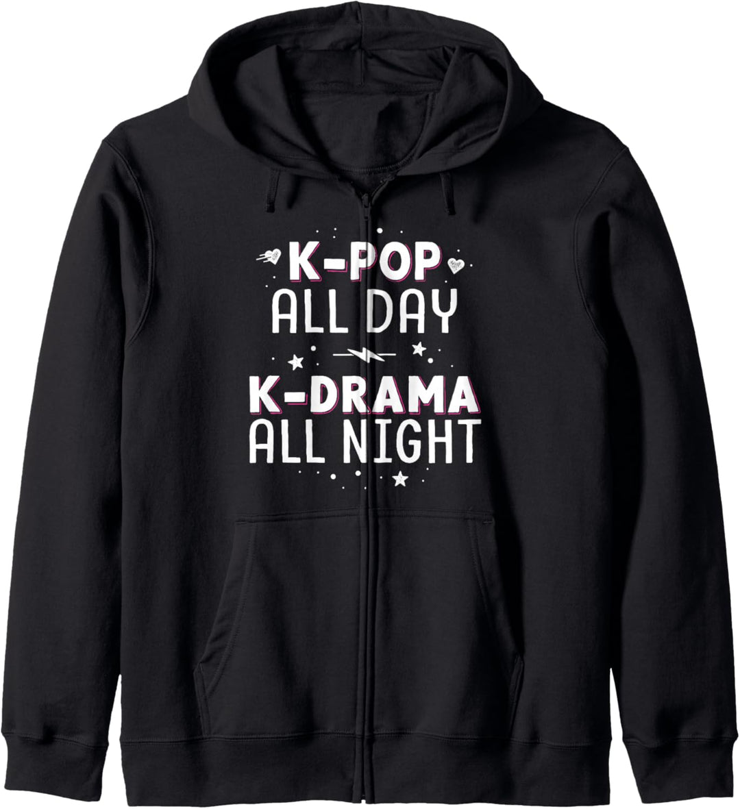 K-Pop All Day K-Drama All Night KDrama KPop K Pop Korean Kapuzenjacke