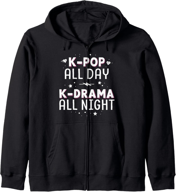 K-Pop All Day K-Drama All Night KDrama KPop K Pop Korean Kapuzenjacke