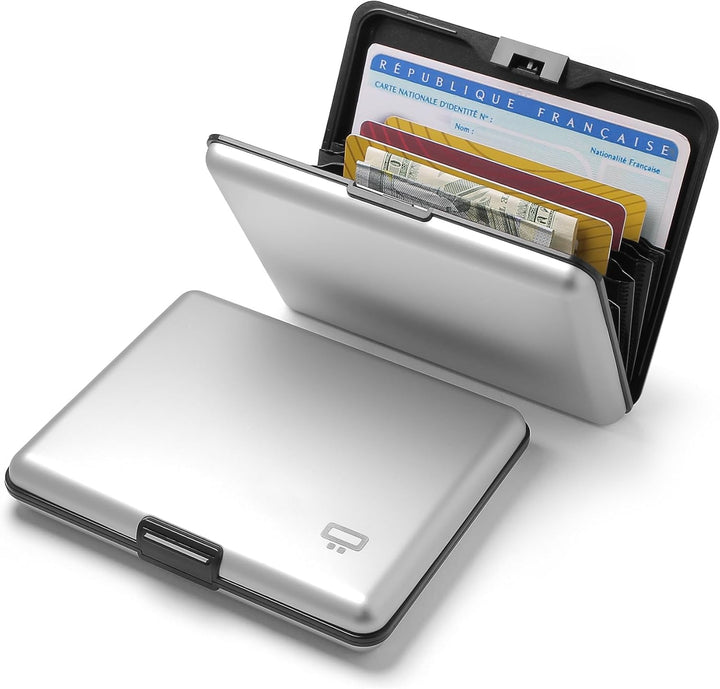ÖGON Smart Wallets - Aluminium Geldbörse Big Stockholm - RFID Blockierung Kartenetui - Bis zu 10 Kar