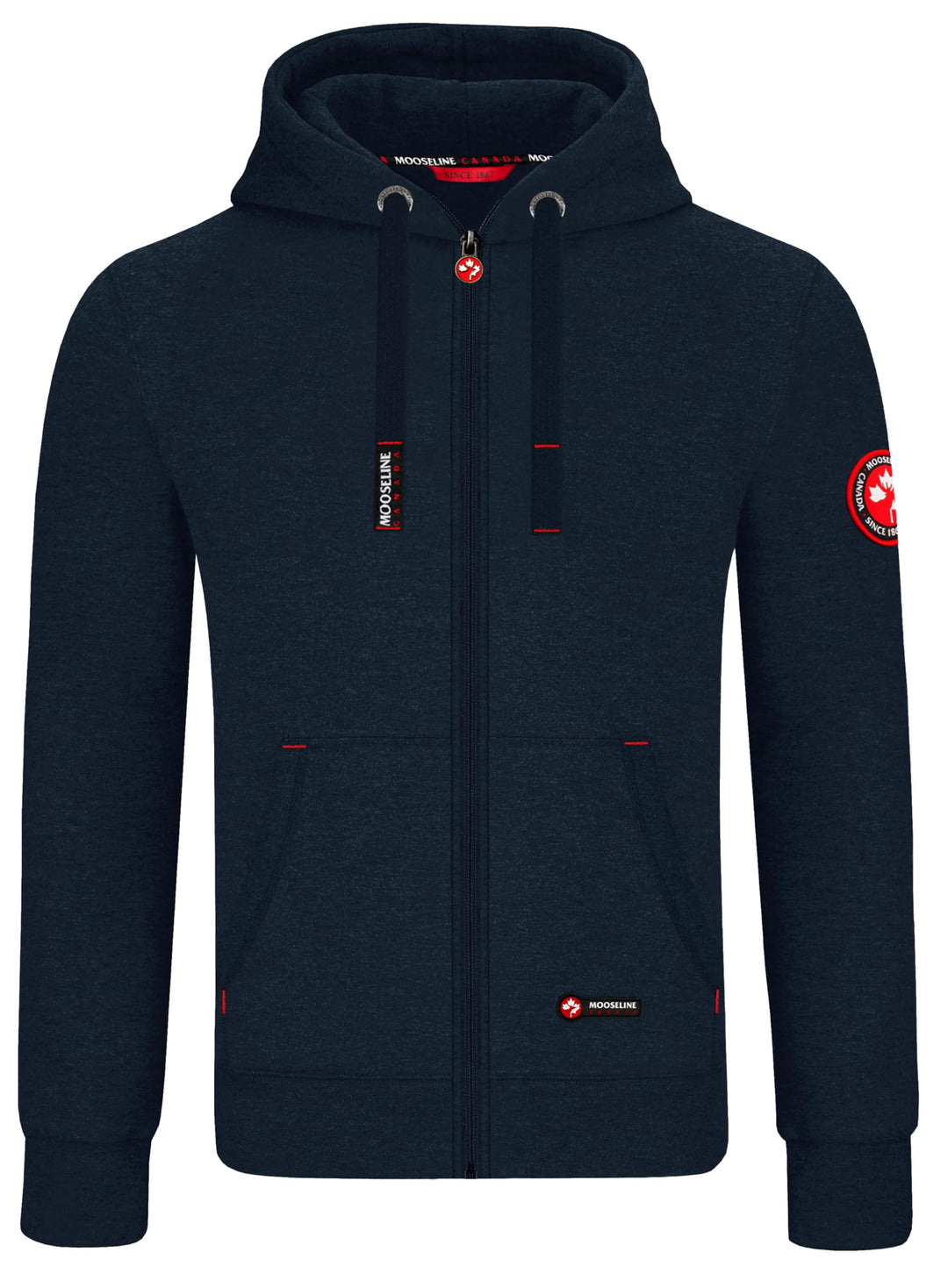 Herren Sweatjacke Kapuzenjacke Trainingsjacke Hoodie mit Reissverschluss Sweat Jacke XL Navy Blue, X