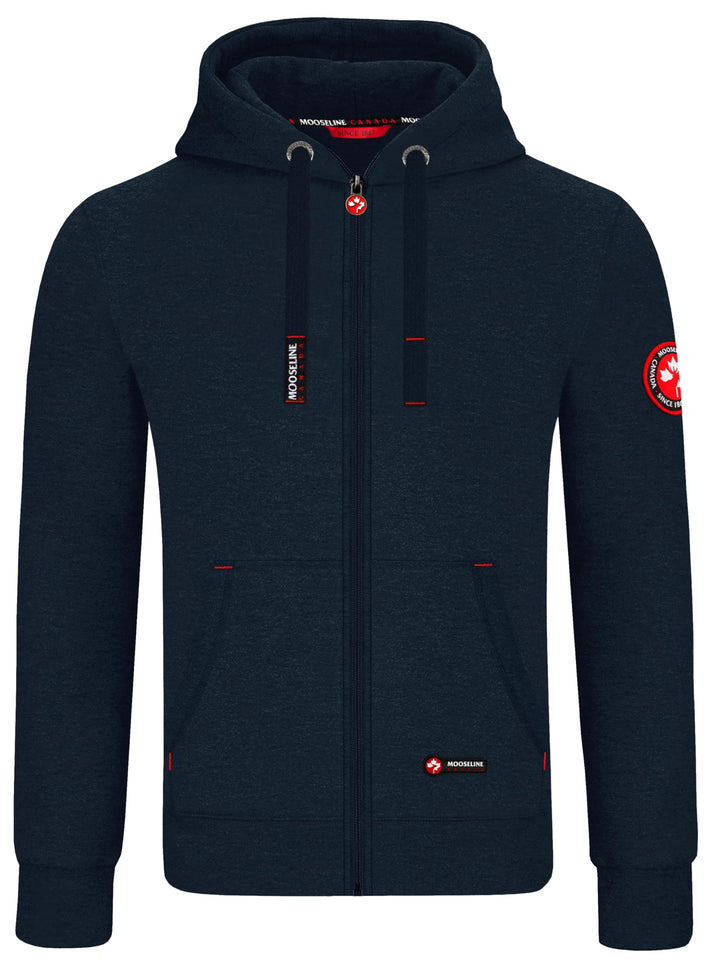 Herren Sweatjacke Kapuzenjacke Trainingsjacke Hoodie mit Reissverschluss Sweat Jacke XL Navy Blue, X