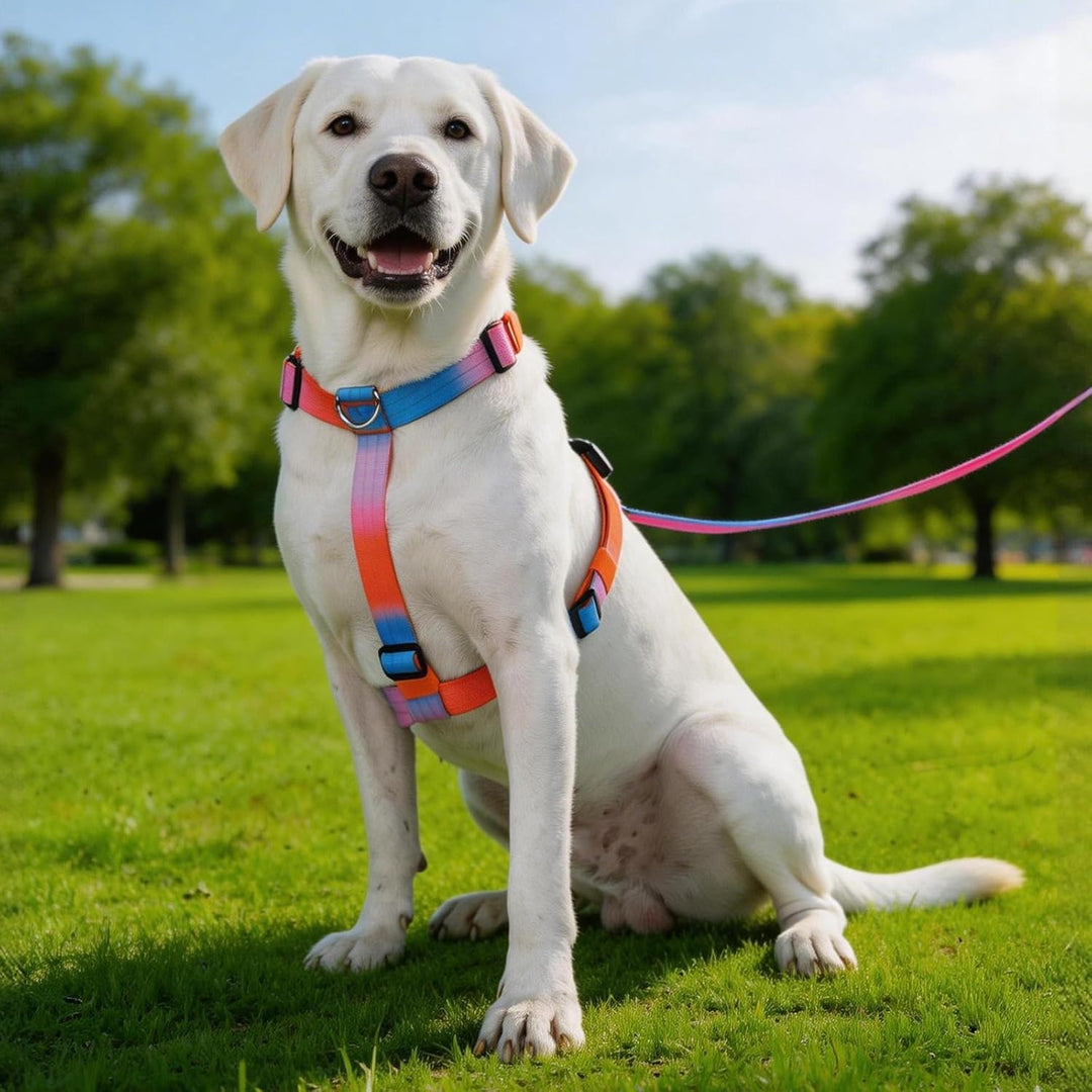 Hundegeschirr Mittelgrosse Grosse Hunde, Anti Zug Brustgeschirr Verstellbar mit Front Clip, Taktisch