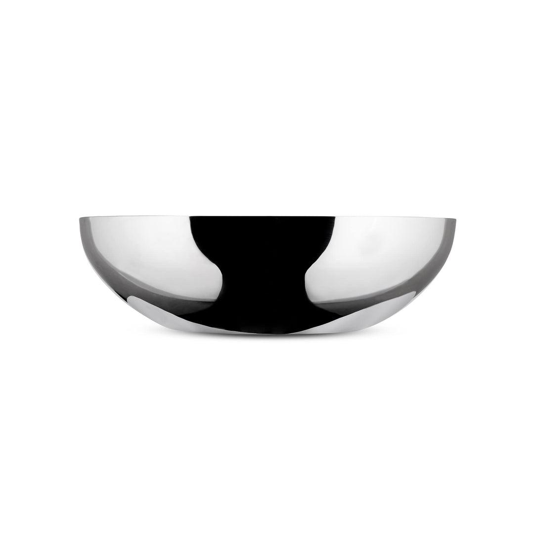 Alessi Double doppelwandige Schale, aus Edelstahl, Silber, 2.8 x 27 x 18 cm, 2.8 x 27 x 18 cm