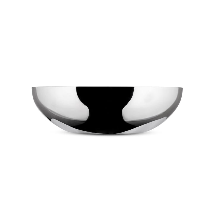 Alessi Double doppelwandige Schale, aus Edelstahl, Silber, 2.8 x 27 x 18 cm, 2.8 x 27 x 18 cm