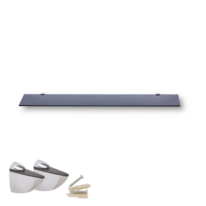 Euro Tische Wandregal aus Glas mit 6mm ESG Sicherheitsglas - Ideal als Badregal/Glasregal für Badezi