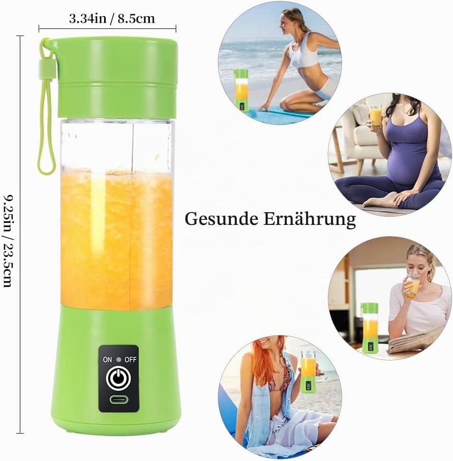 Mixer Smoothie Maker, Elektrischer USB-Entsafter Mixer, Tragbarer Mini-Mixer für Shakes und Smoothie
