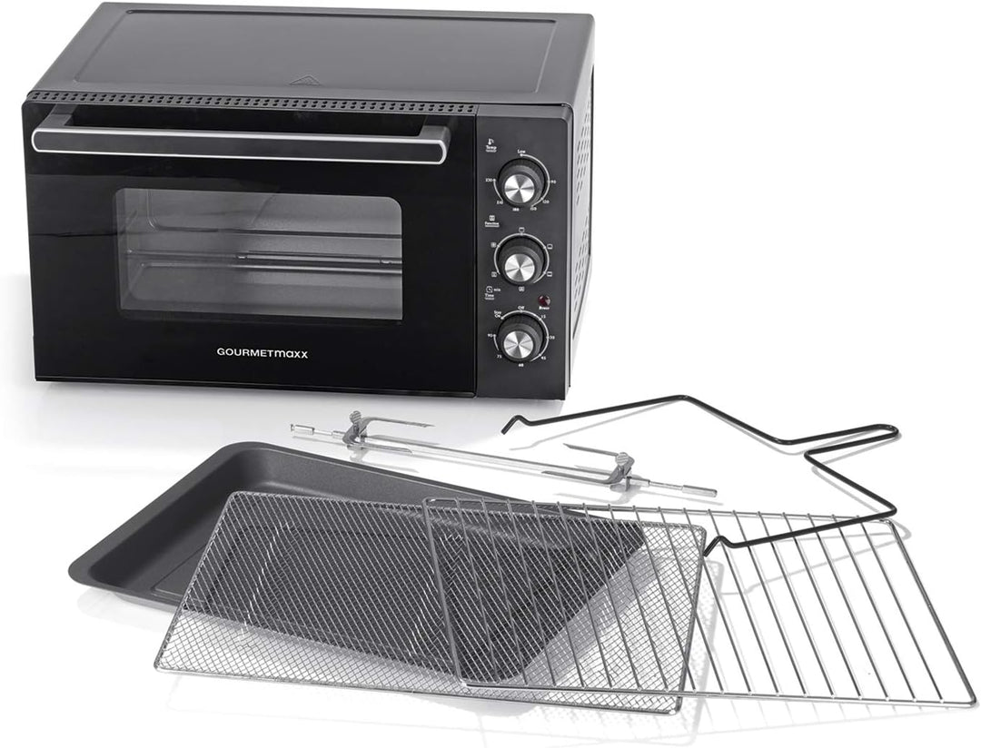 GOURMETmaxx Mini-Backofen mit Umluft | 42 Liter Fassungsvermögen, Ober- und Unterhitze mit Umluft un